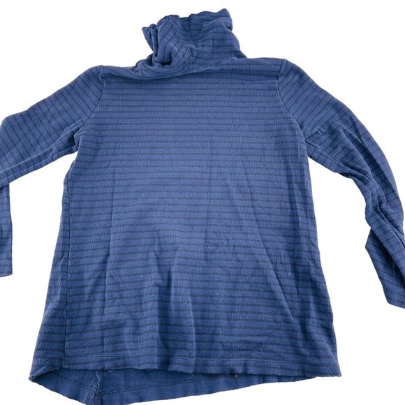 Blue Surroundings Womens Medium Ribbed Knit Cowl Neck Pullover Top With Pocket - Picture 6 of 6